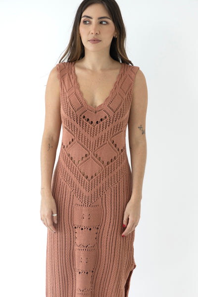 Terracota midi dress