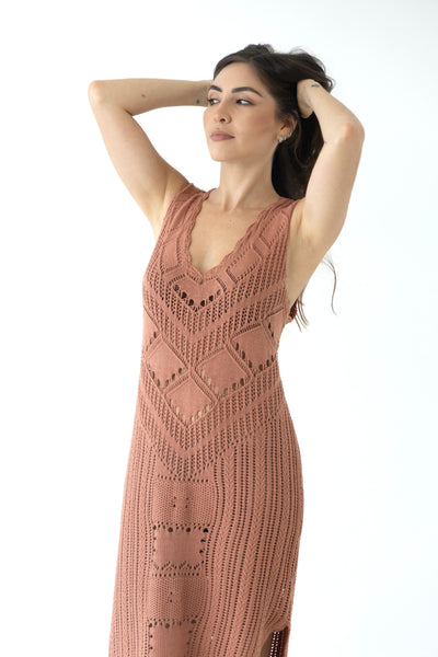 Terracota midi dress