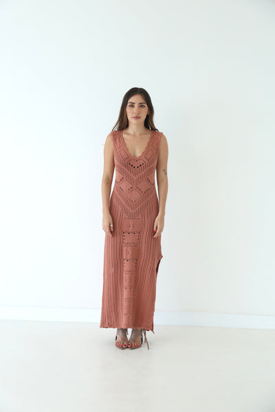 Terracota midi dress