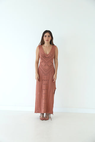 Terracota midi dress